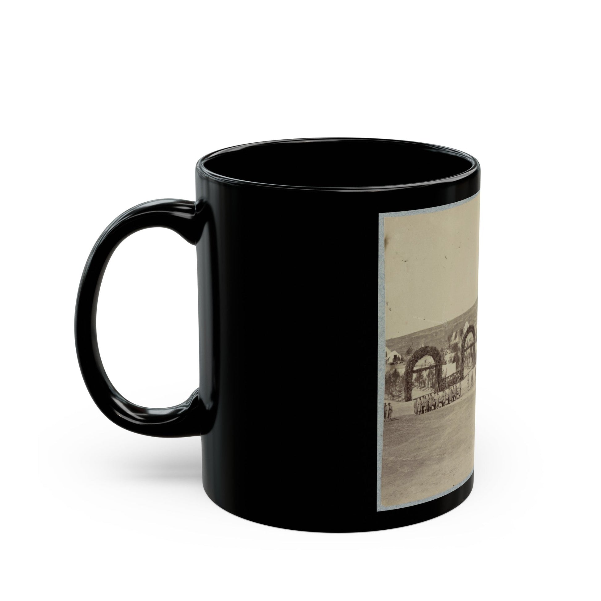 Troops In Formation At Camp Of The 44th New York Infantry Near Alexandria, Va. (U.S. Civil War) Black Coffee Mug-The Sticker Space