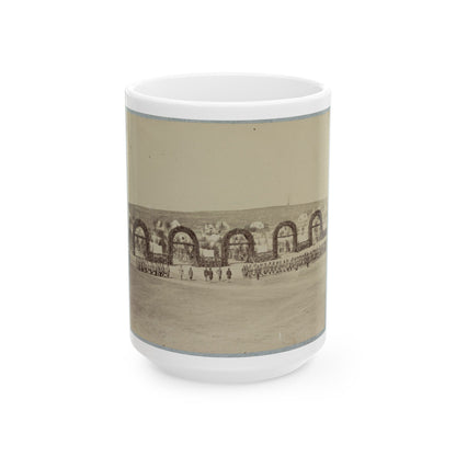 Troops In Formation At Camp Of The 44th New York Infantry Near Alexandria, Va. (U.S. Civil War) White Coffee Mug-15oz-The Sticker Space