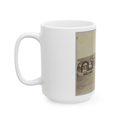 Troops In Formation At Camp Of The 44th New York Infantry Near Alexandria, Va. (U.S. Civil War) White Coffee Mug-The Sticker Space