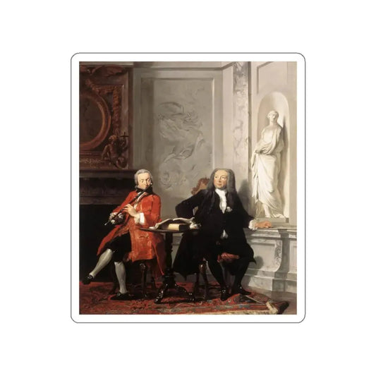 TROOST, Cornelis - Jeronimus Tonneman and his Son (Artwork) STICKER Vinyl Die-Cut Decal White Die-Cut 2 Inch - The Sticker Space