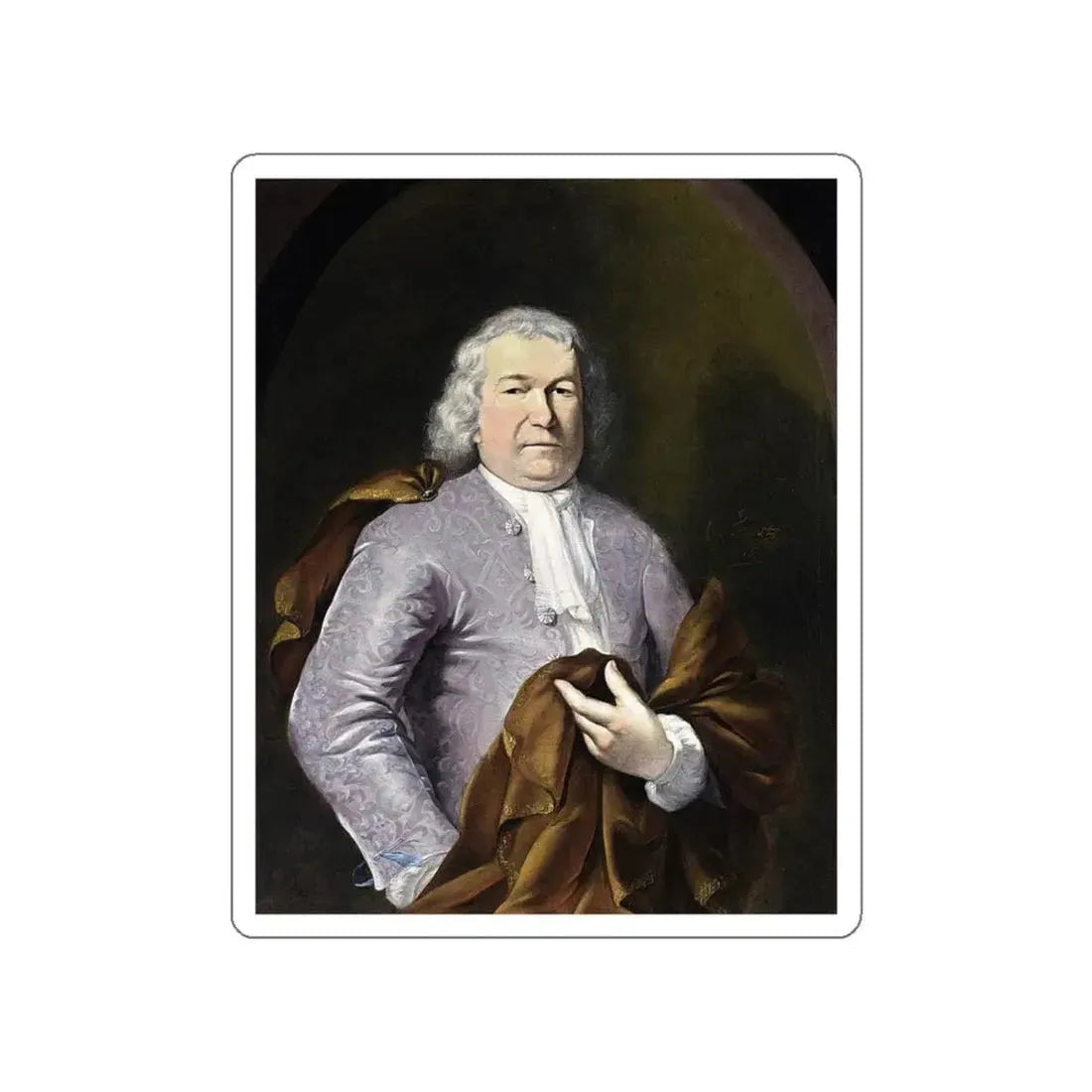 TROOST, Cornelis - Portrait of a Gentleman (Artwork) STICKER Vinyl Die-Cut Decal White Die-Cut 5 Inch - The Sticker Space