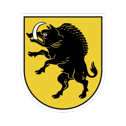 TroskunaiCOA (Lithuania) (Coat of Arms) STICKER Vinyl Kiss-Cut Decal 4 Inch White - The Sticker Space