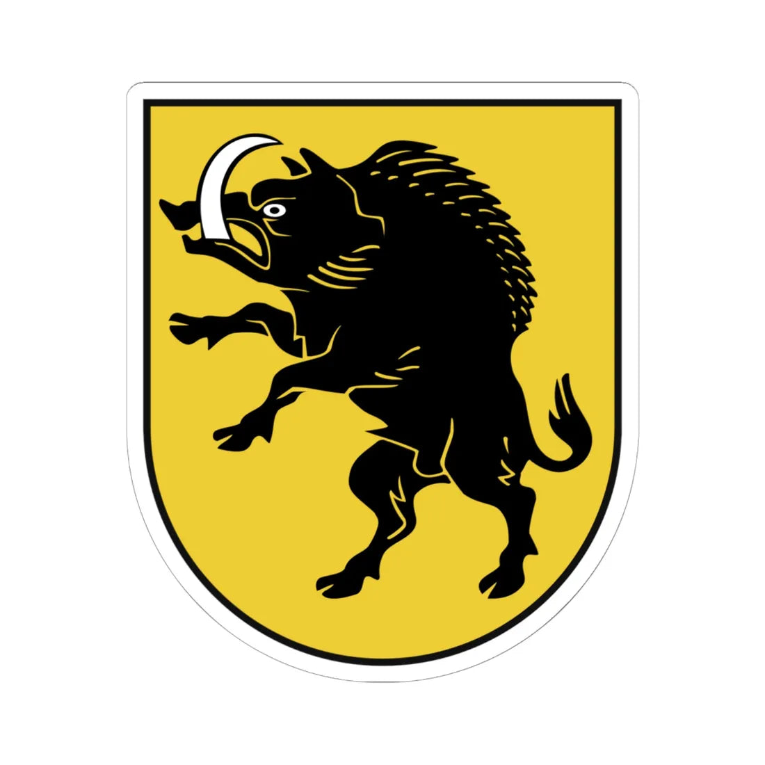 TroskunaiCOA (Lithuania) (Coat of Arms) STICKER Vinyl Kiss-Cut Decal 6 Inch White - The Sticker Space