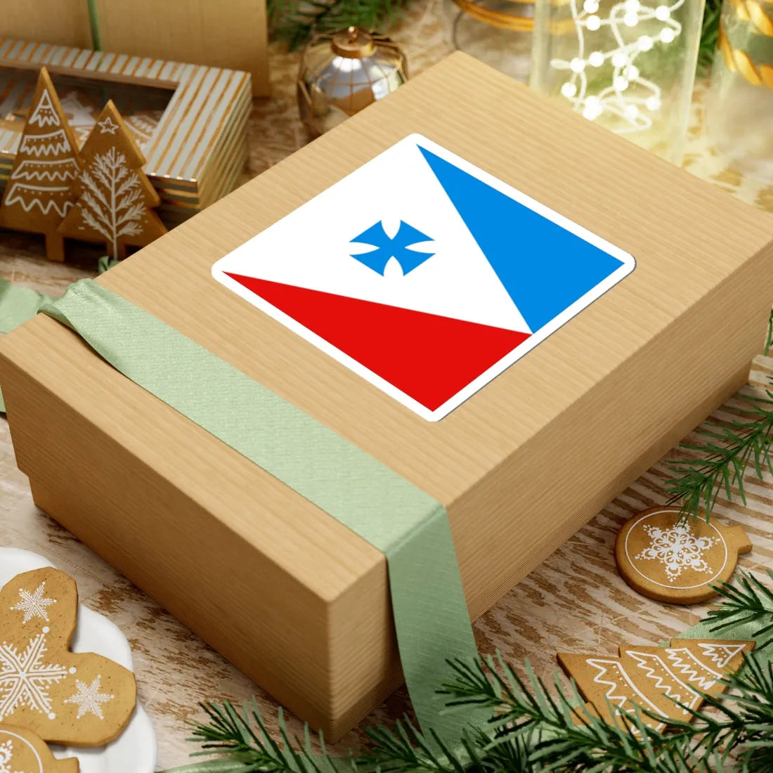 Trostinka vas prapor (Ukraine) STICKER Vinyl Kiss-Cut Decal - The Sticker Space