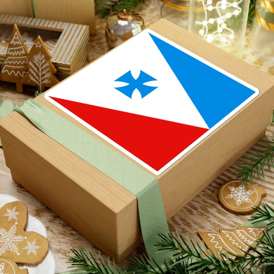 Trostinka vas prapor (Ukraine) STICKER Vinyl Kiss-Cut Decal - The Sticker Space