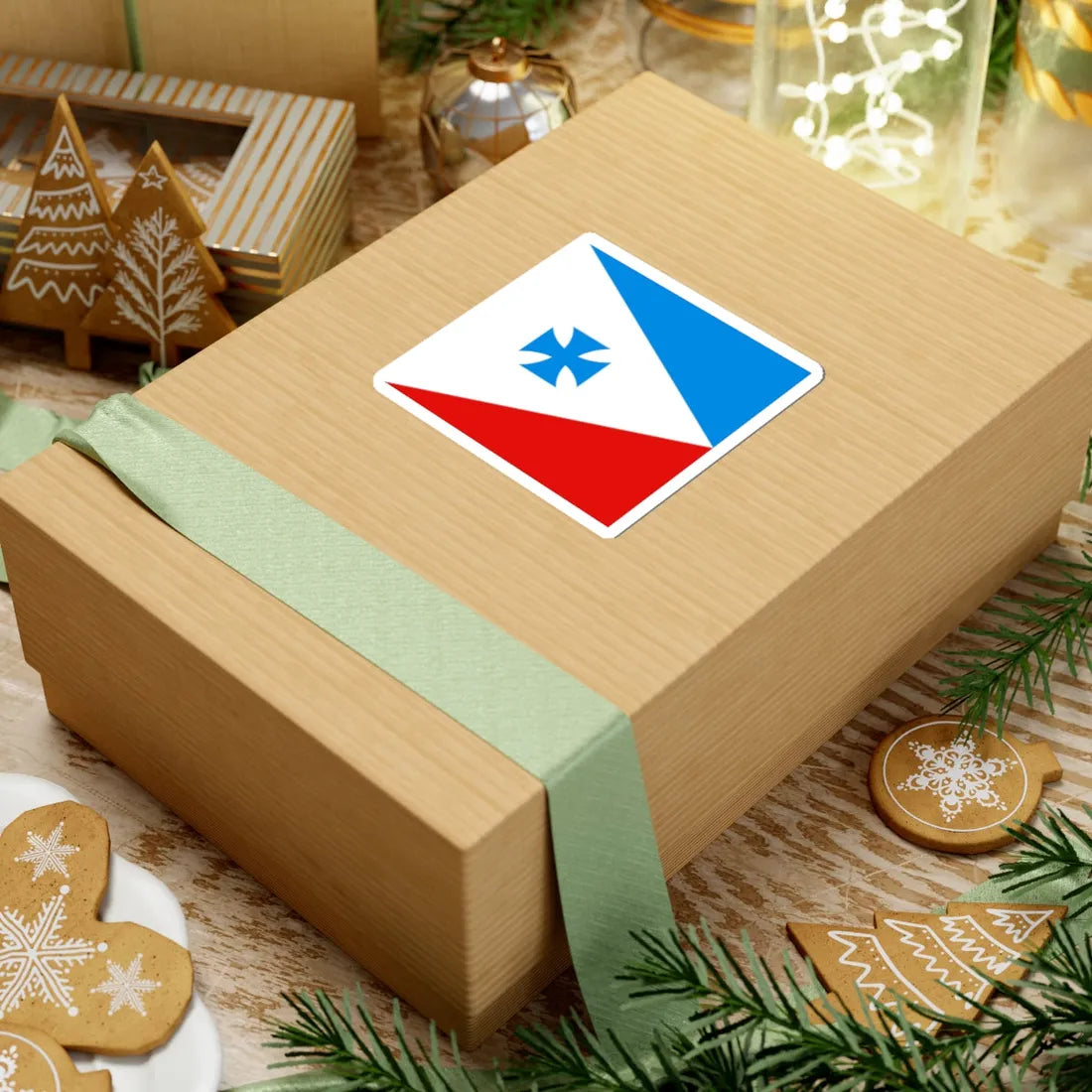 Trostinka vas prapor (Ukraine) STICKER Vinyl Kiss-Cut Decal - The Sticker Space