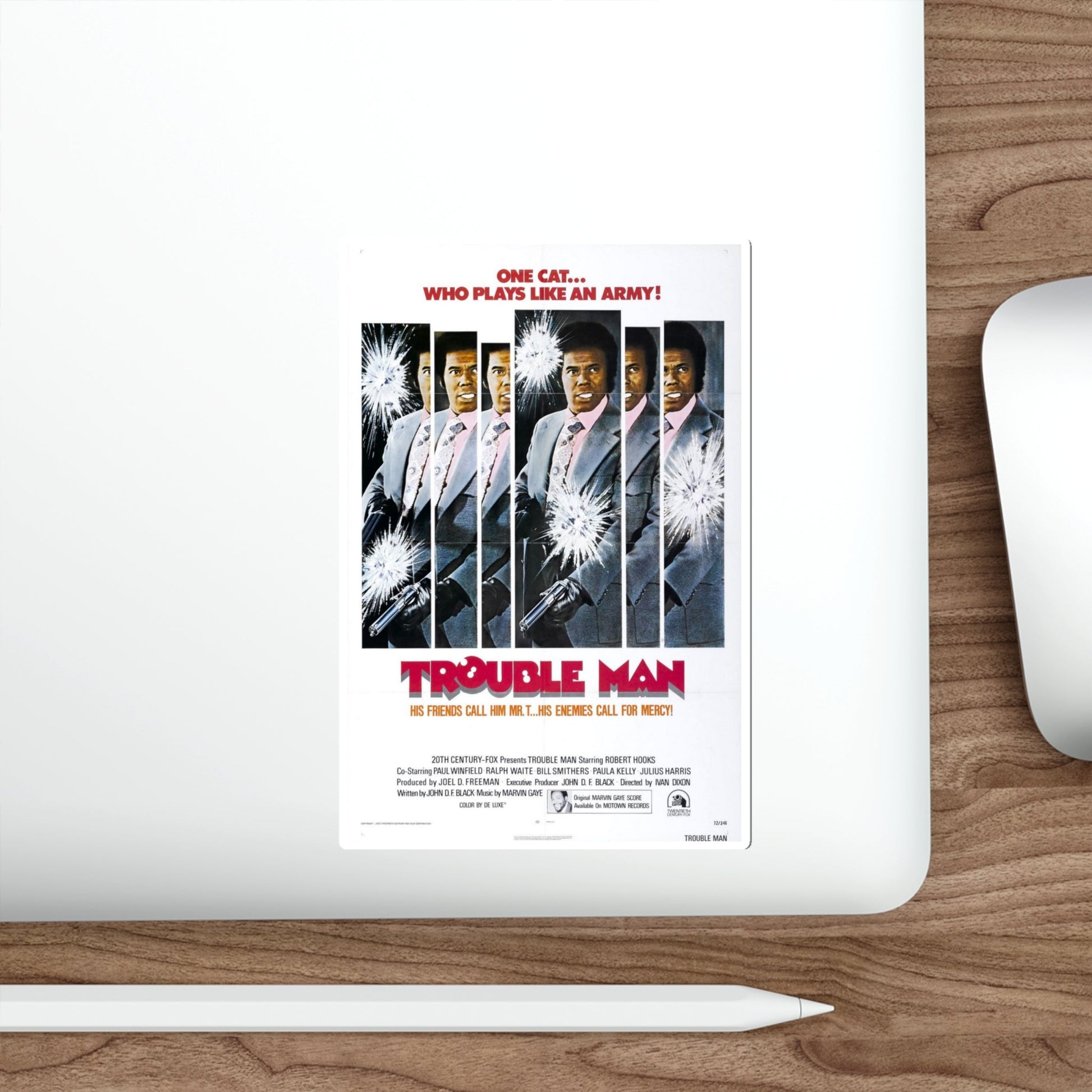 Trouble Man 1972 Movie Poster STICKER Vinyl Die-Cut Decal-The Sticker Space