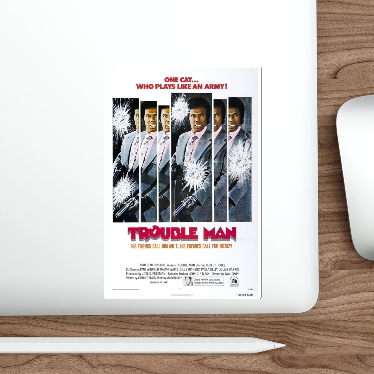 Trouble Man 1972 Movie Poster STICKER Vinyl Die-Cut Decal-The Sticker Space