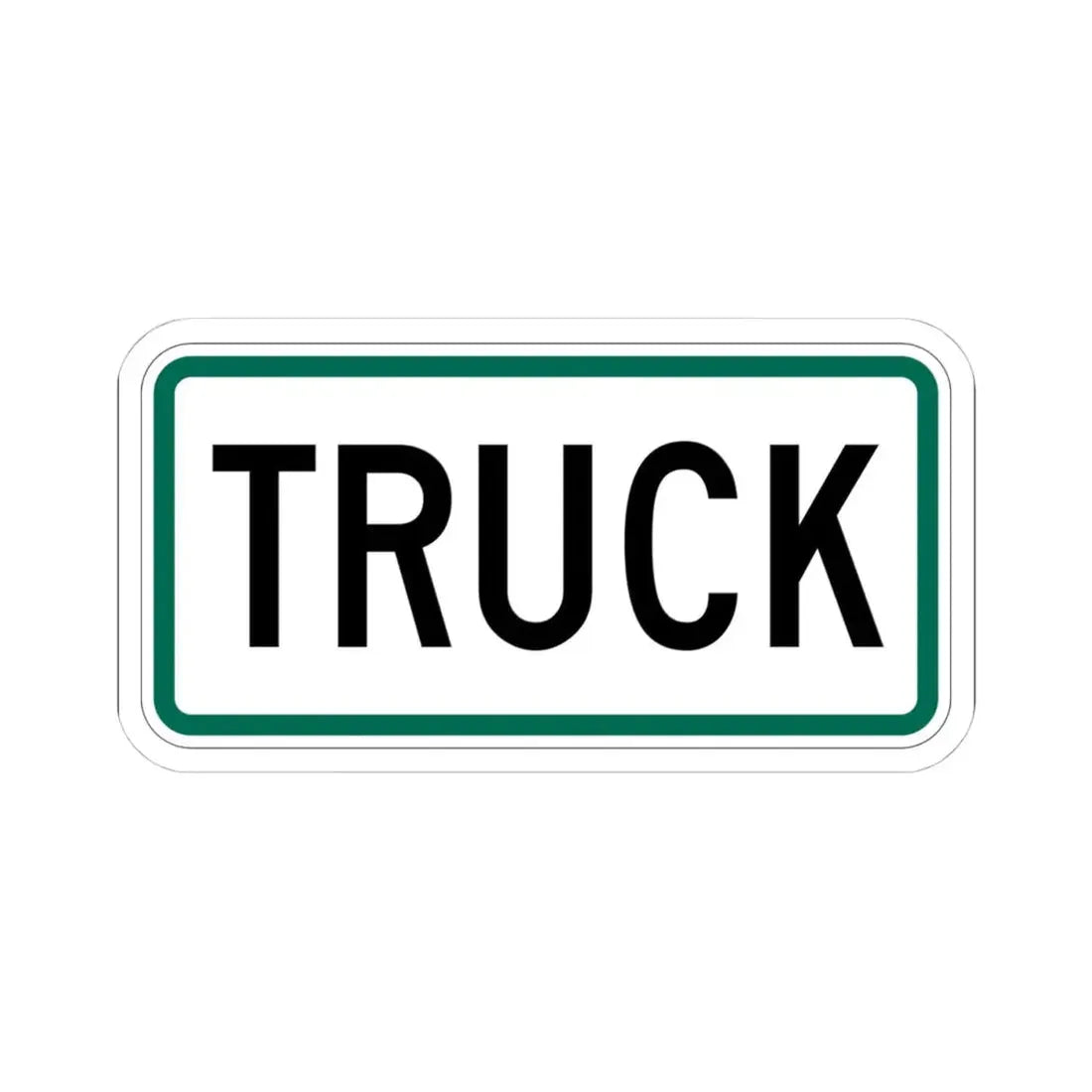 Truck plate South Dakota (South Dakota) (Road Sign) STICKER Vinyl Kiss-Cut Decal 4 Inch White - The Sticker Space