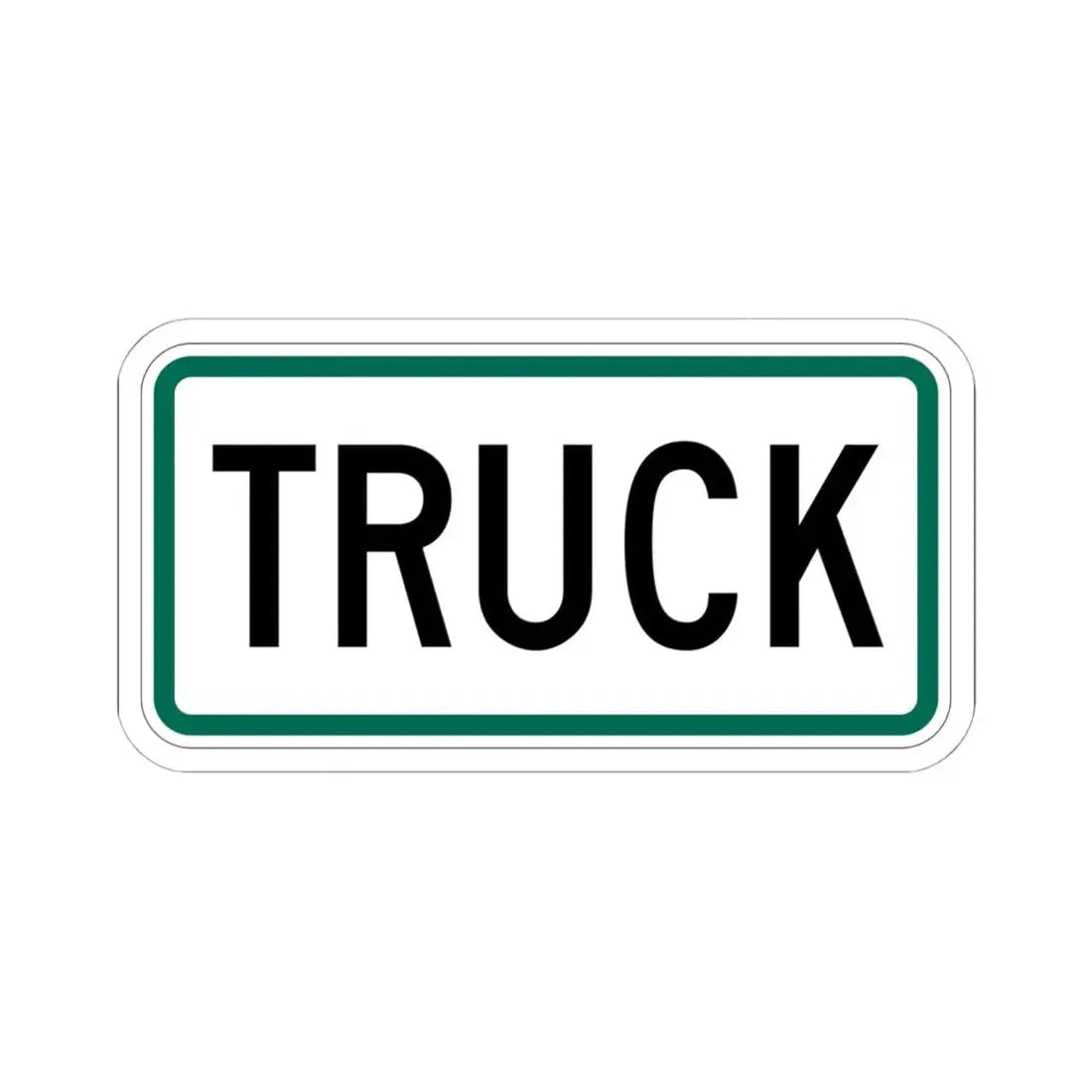 Truck plate South Dakota (South Dakota) (Road Sign) STICKER Vinyl Kiss-Cut Decal 6 Inch White - The Sticker Space