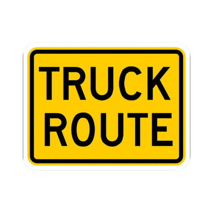 Truck Route plate Wyoming (Wyoming) (Road Sign) STICKER Vinyl Kiss-Cut Decal 2 Inch White - The Sticker Space