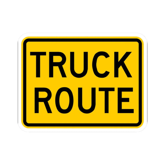 Truck Route plate Wyoming (Wyoming) (Road Sign) STICKER Vinyl Kiss-Cut Decal 2 Inch White - The Sticker Space