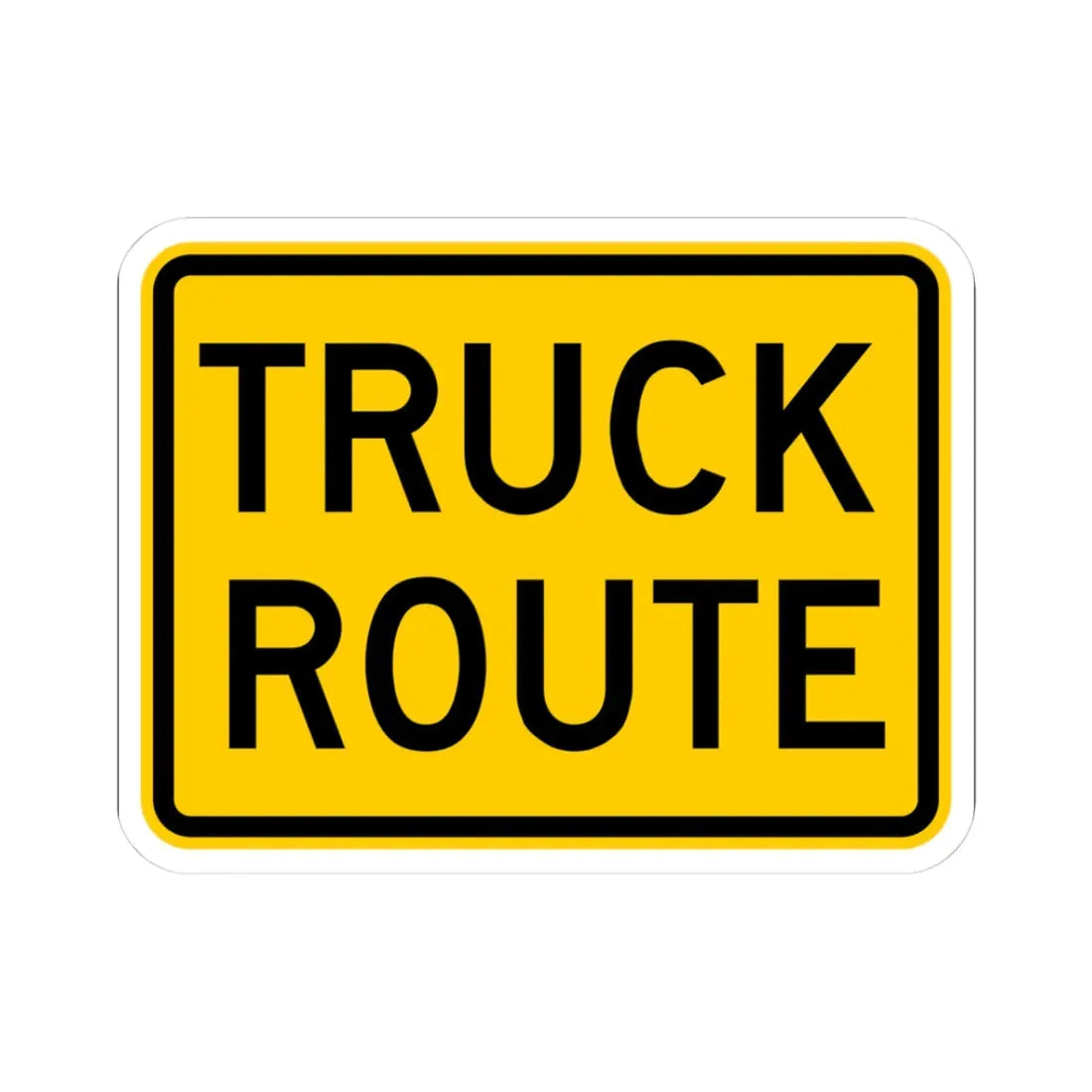 Truck Route plate Wyoming (Wyoming) (Road Sign) STICKER Vinyl Kiss-Cut Decal 3 Inch White - The Sticker Space