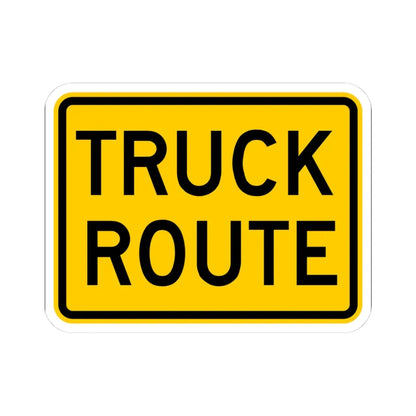 Truck Route plate Wyoming (Wyoming) (Road Sign) STICKER Vinyl Kiss-Cut Decal 3 Inch White - The Sticker Space
