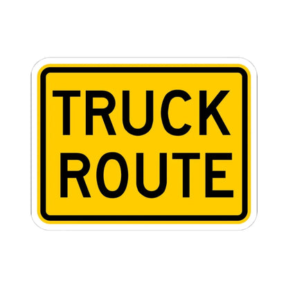 Truck Route plate Wyoming (Wyoming) (Road Sign) STICKER Vinyl Kiss-Cut Decal 4 Inch White - The Sticker Space
