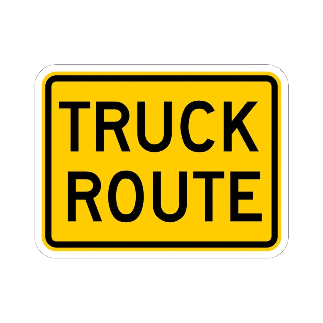 Truck Route plate Wyoming (Wyoming) (Road Sign) STICKER Vinyl Kiss-Cut Decal 6 Inch White - The Sticker Space