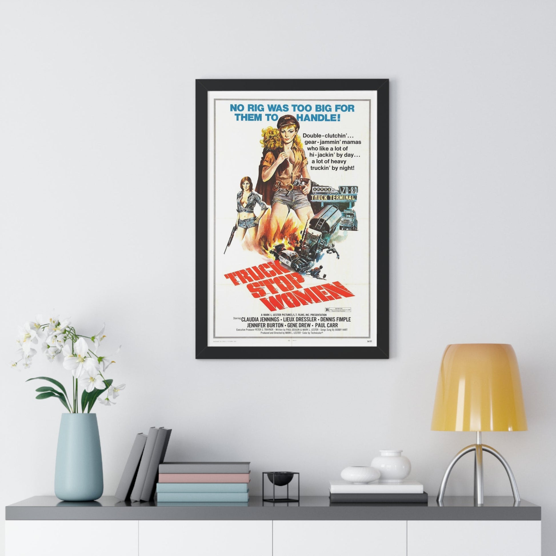 TRUCK STOP WOMEN 1974 - Framed Movie Poster-The Sticker Space