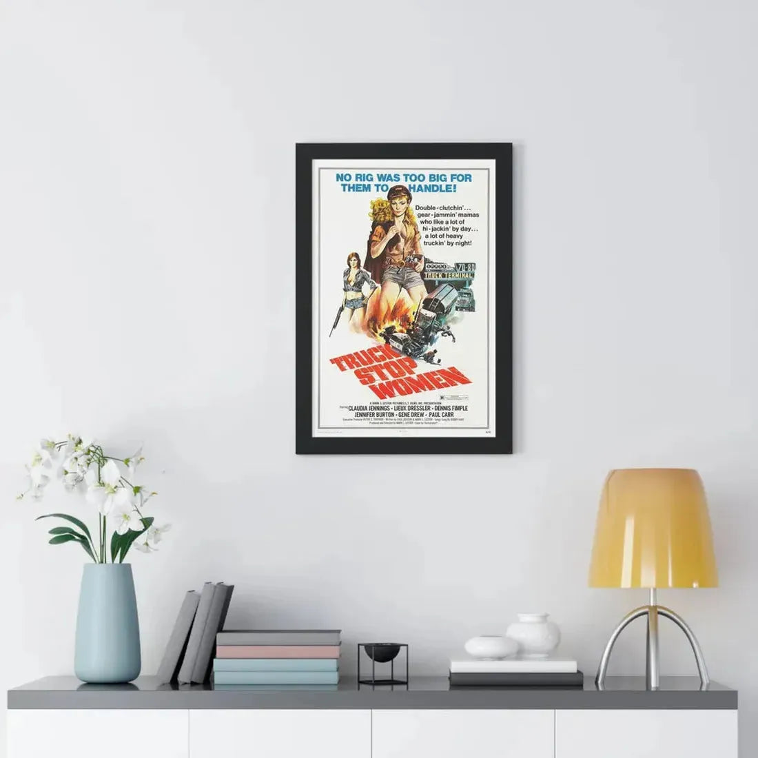 TRUCK STOP WOMEN 1974 - Framed Movie Poster - The Sticker Space