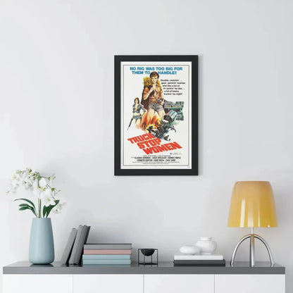TRUCK STOP WOMEN 1974 - Framed Movie Poster - The Sticker Space