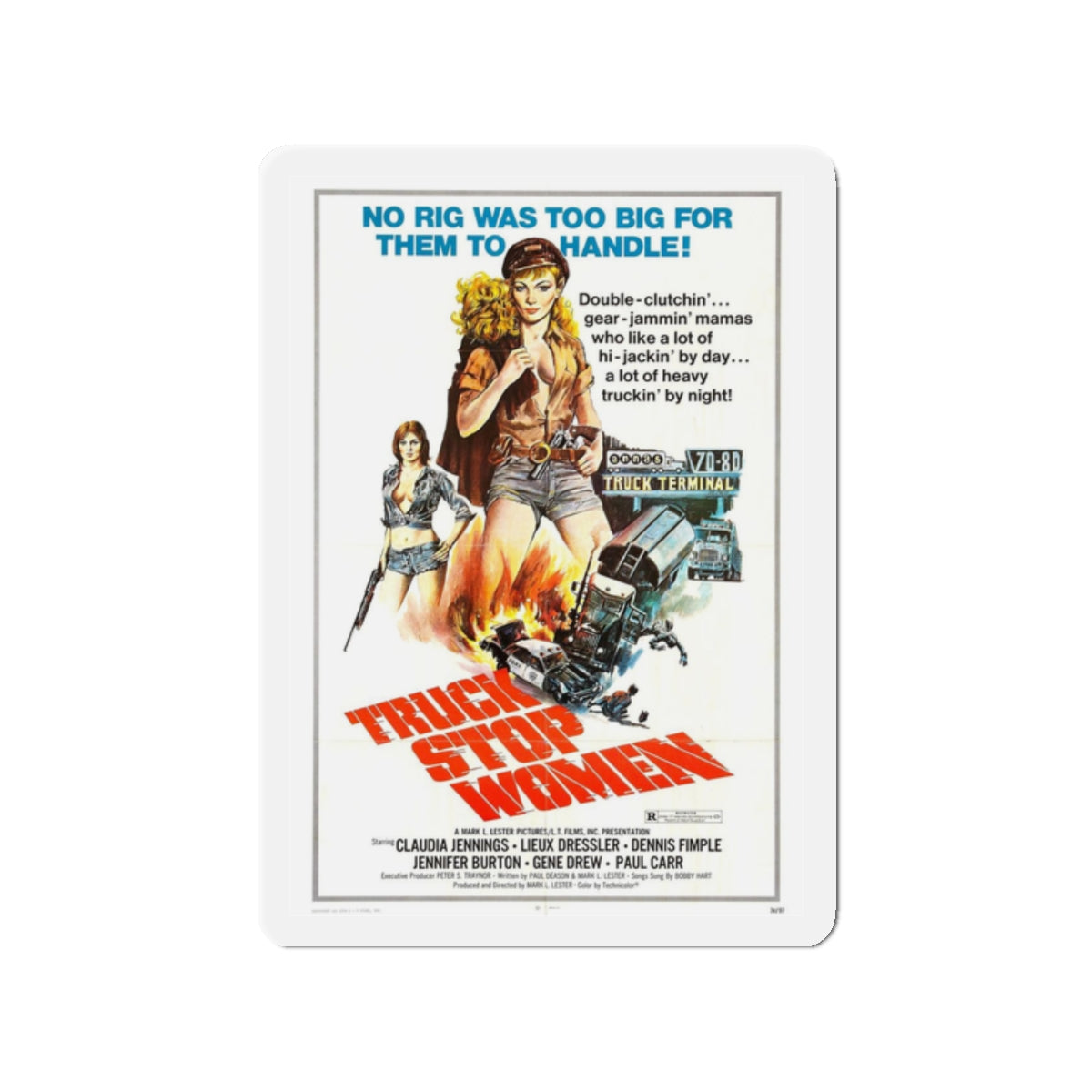 TRUCK STOP WOMEN 1974 Movie Poster - Refrigerator Magnet