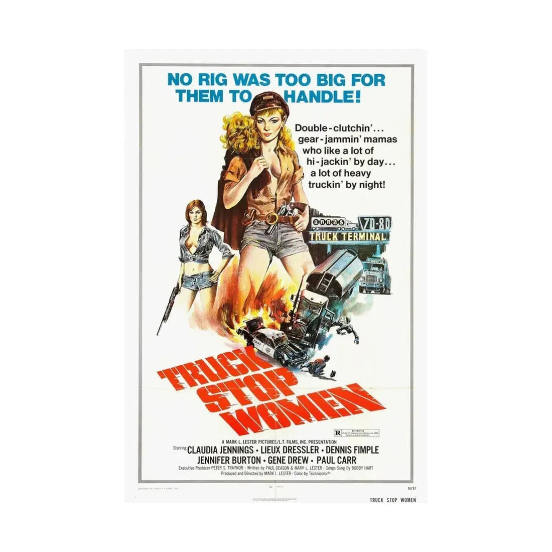 TRUCK STOP WOMEN 1974 - Paper Movie Poster - The Sticker Space