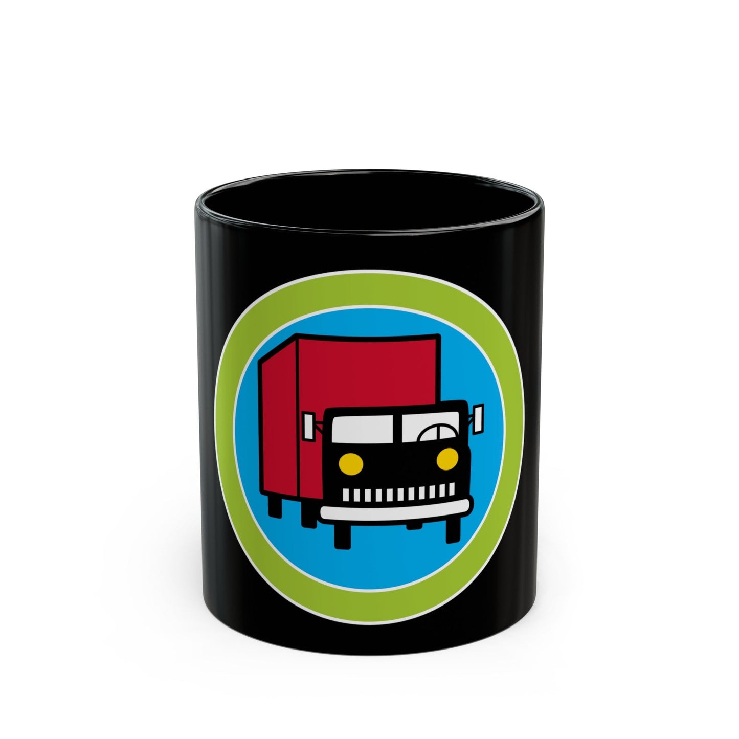 Truck Transportation (Boy Scout Merit Badge) Black Coffee Mug-11oz-The Sticker Space