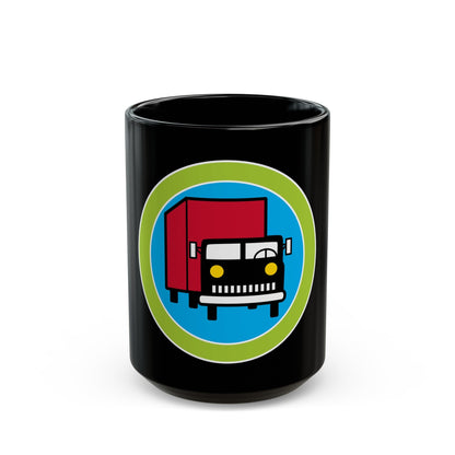 Truck Transportation (Boy Scout Merit Badge) Black Coffee Mug-15oz-The Sticker Space