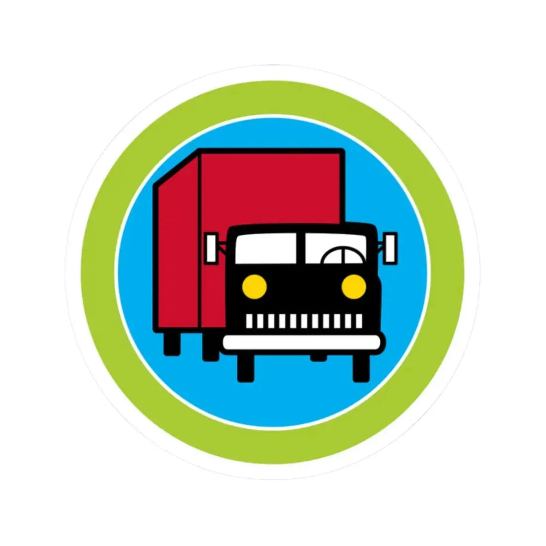Truck Transportation (Boy Scout Merit Badge) STICKER Vinyl Kiss-Cut Decal 2 Inch White - The Sticker Space