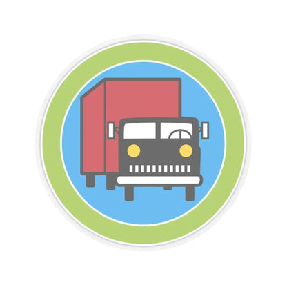 Truck Transportation (Boy Scout Merit Badge) STICKER Vinyl Kiss-Cut Decal 3 Inch Transparent - The Sticker Space