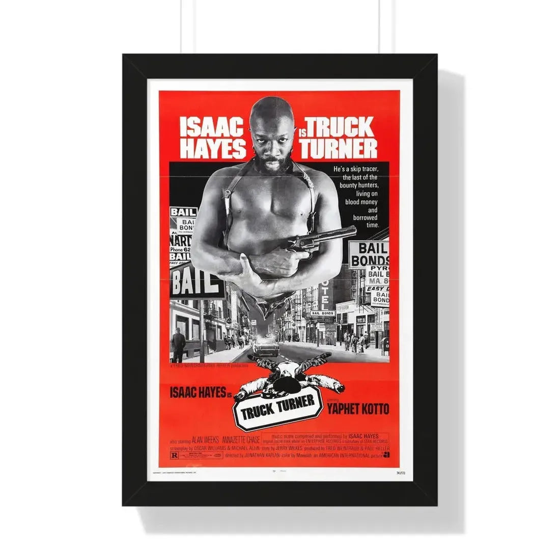 TRUCK TURNER 1974 - Framed Movie Poster 16″ x 24″ Black - The Sticker Space