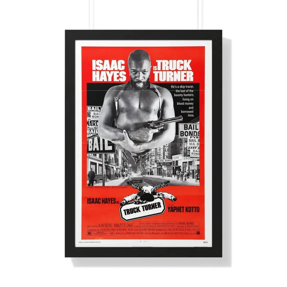 TRUCK TURNER 1974 - Framed Movie Poster 20" x 30" Black - The Sticker Space
