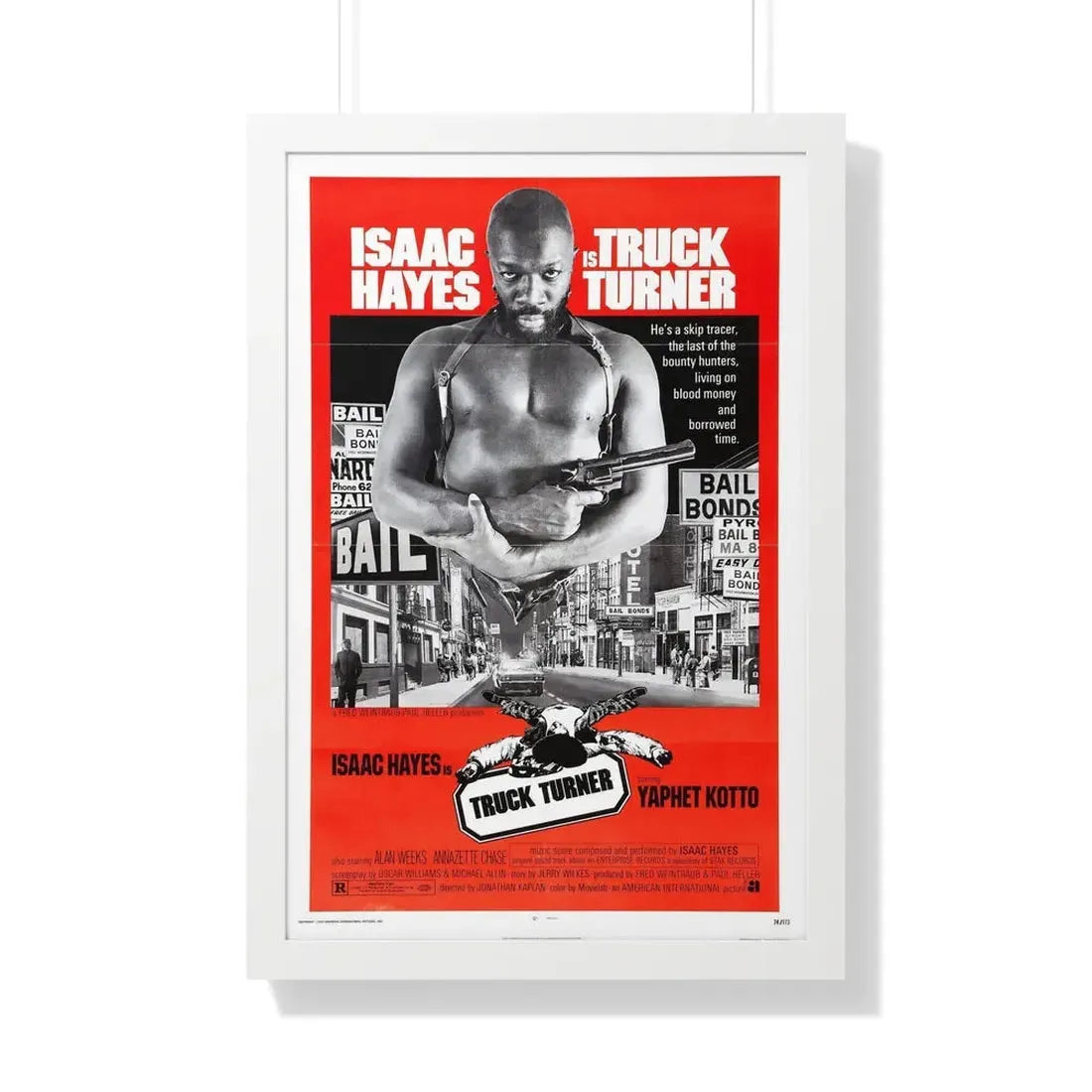 TRUCK TURNER 1974 - Framed Movie Poster 20" x 30" White - The Sticker Space
