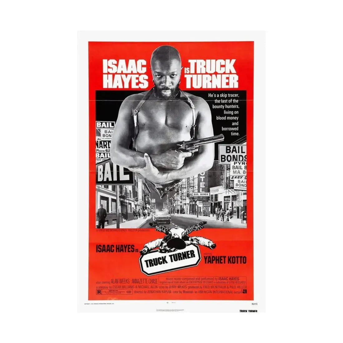 TRUCK TURNER 1974 - Paper Movie Poster - The Sticker Space
