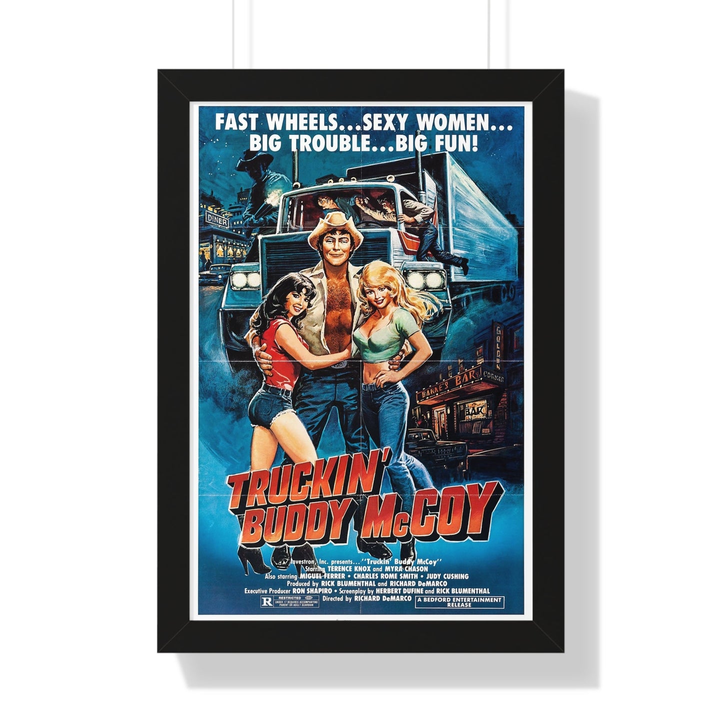 TRUCKIN' BUDDY MCCOY 1982 - Framed Movie Poster-16″ x 24″-The Sticker Space