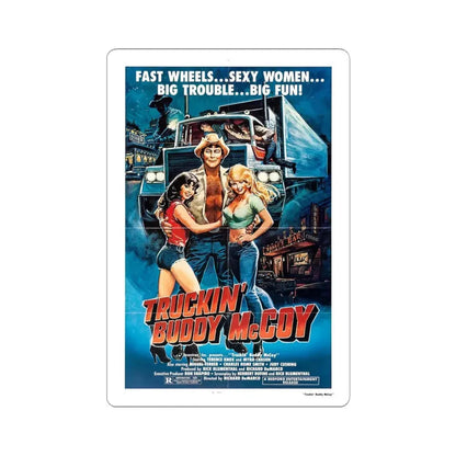 TRUCKIN' BUDDY MCCOY 1982 Movie Poster - STICKER Vinyl Kiss-Cut Decal 6 Inch White - The Sticker Space