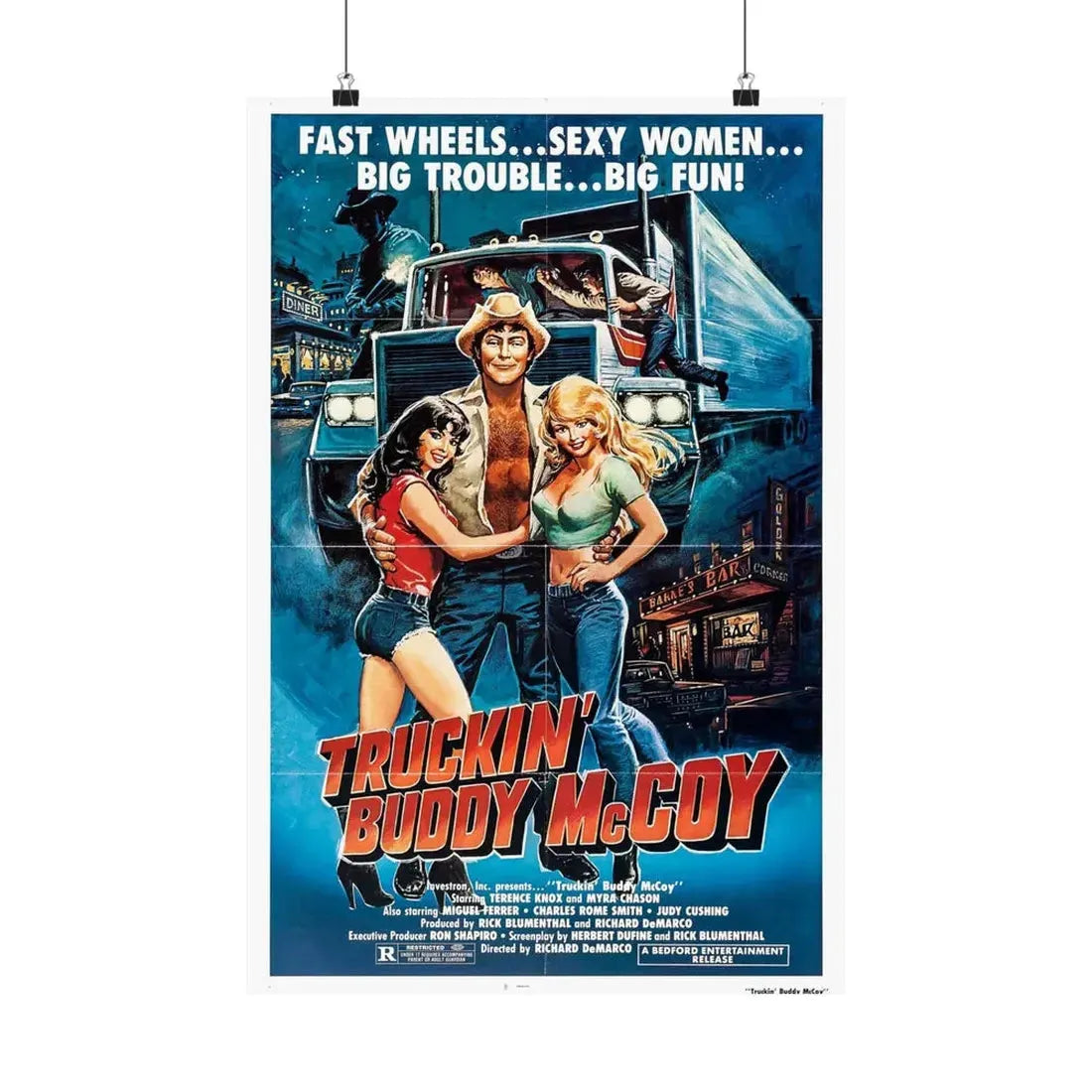 TRUCKIN' BUDDY MCCOY 1982 - Paper Movie Poster 16″ x 24″ Matte - The Sticker Space