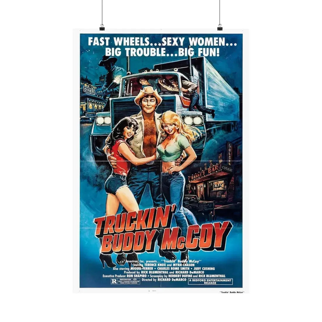 TRUCKIN' BUDDY MCCOY 1982 - Paper Movie Poster 24″ x 36″ Matte - The Sticker Space