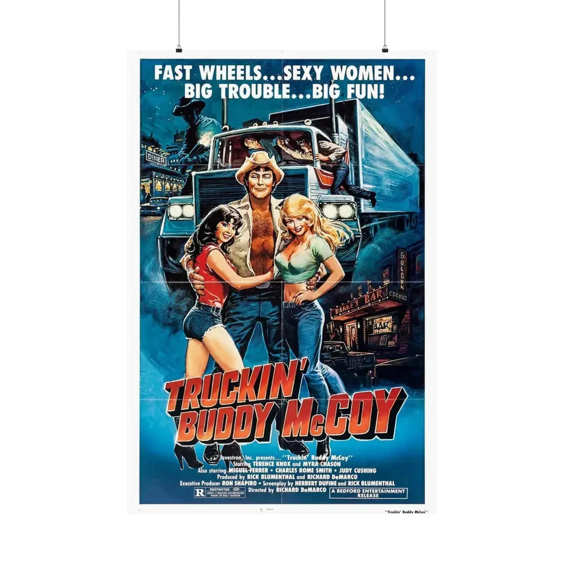 TRUCKIN' BUDDY MCCOY 1982 - Paper Movie Poster 36" x 54" Matte - The Sticker Space