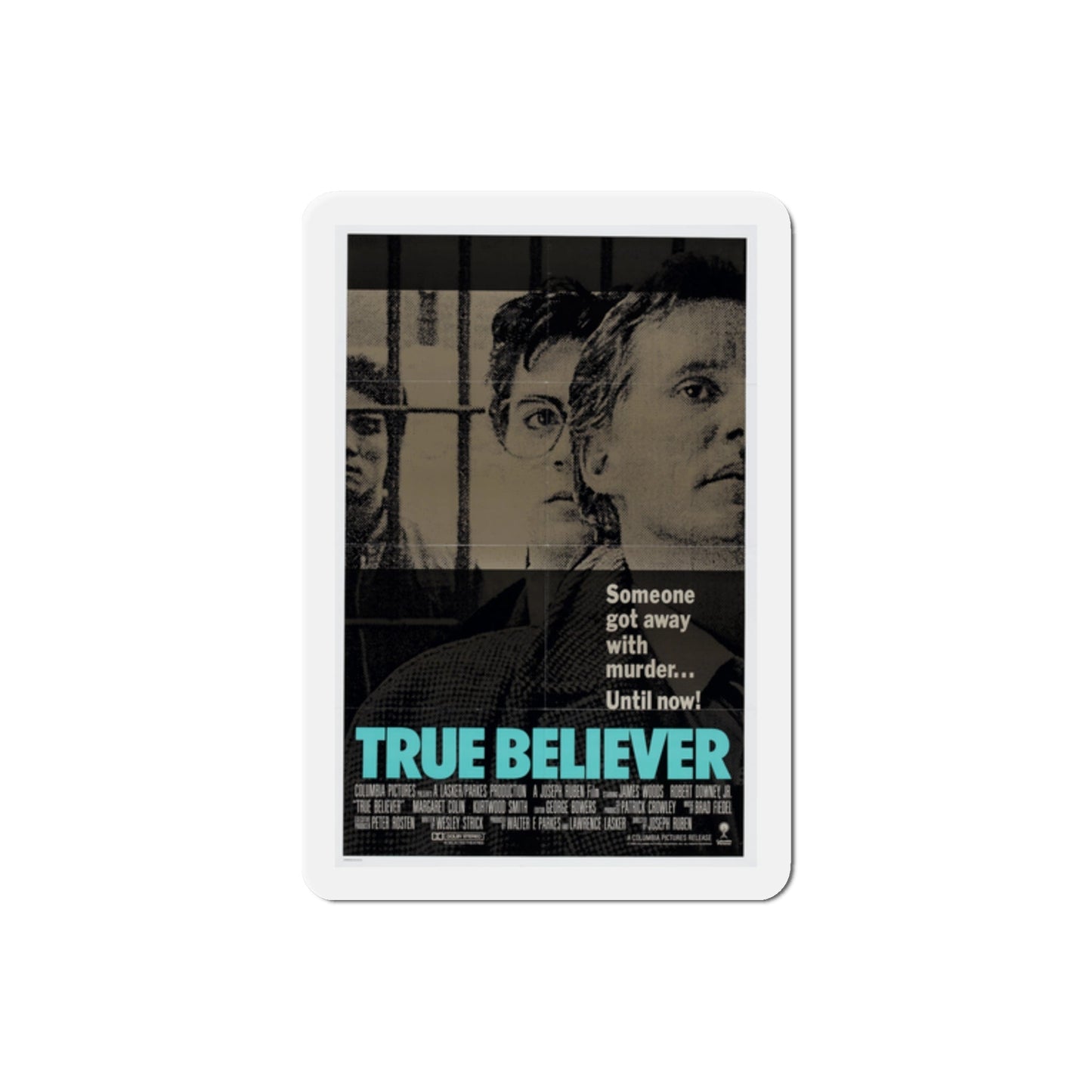 True Believer 1989 Movie Poster Die-Cut Magnet-2" x 2"-The Sticker Space