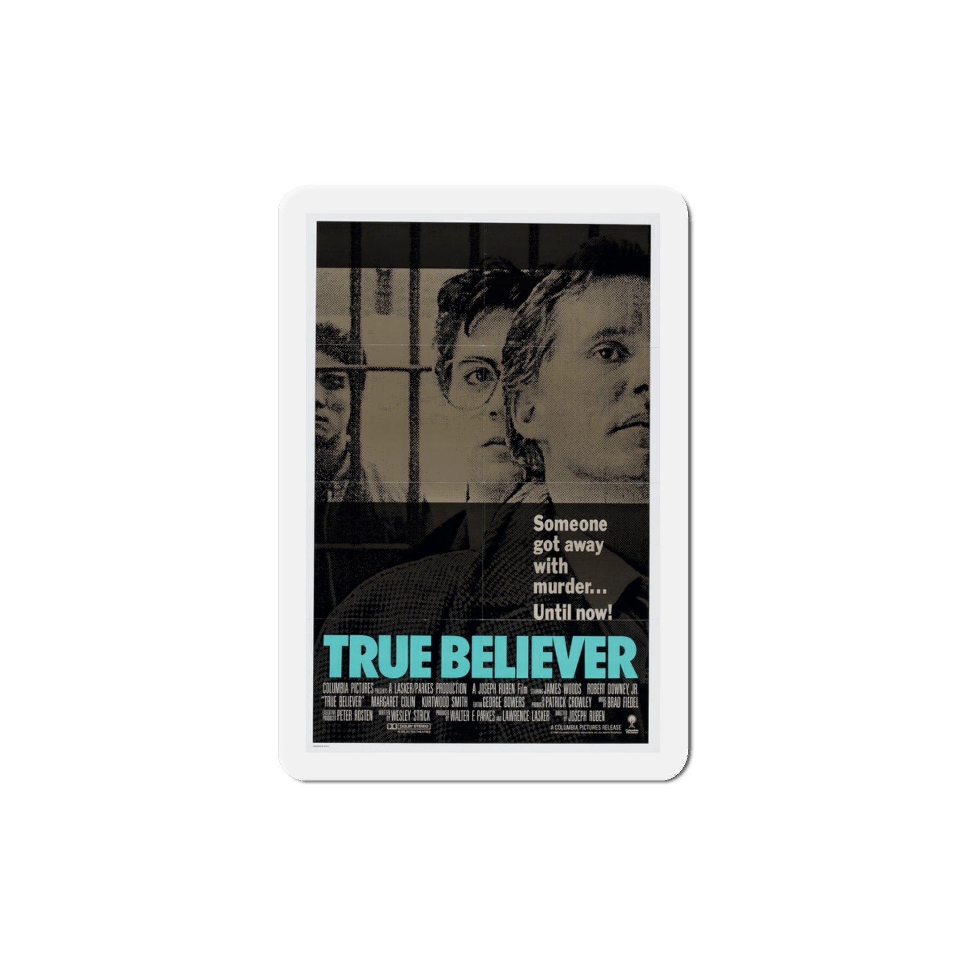True Believer 1989 Movie Poster Die-Cut Magnet-3" x 3"-The Sticker Space