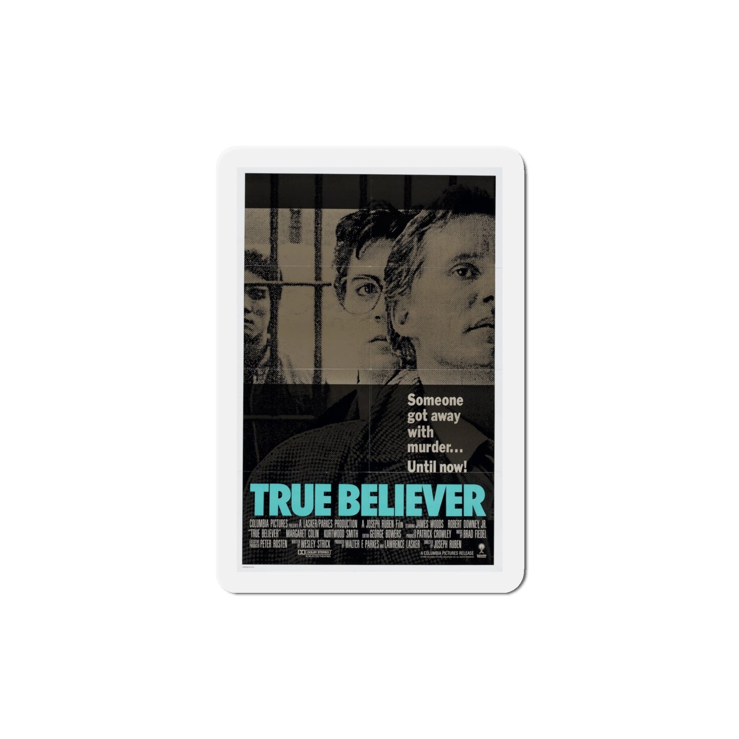 True Believer 1989 Movie Poster Die-Cut Magnet-4" x 4"-The Sticker Space