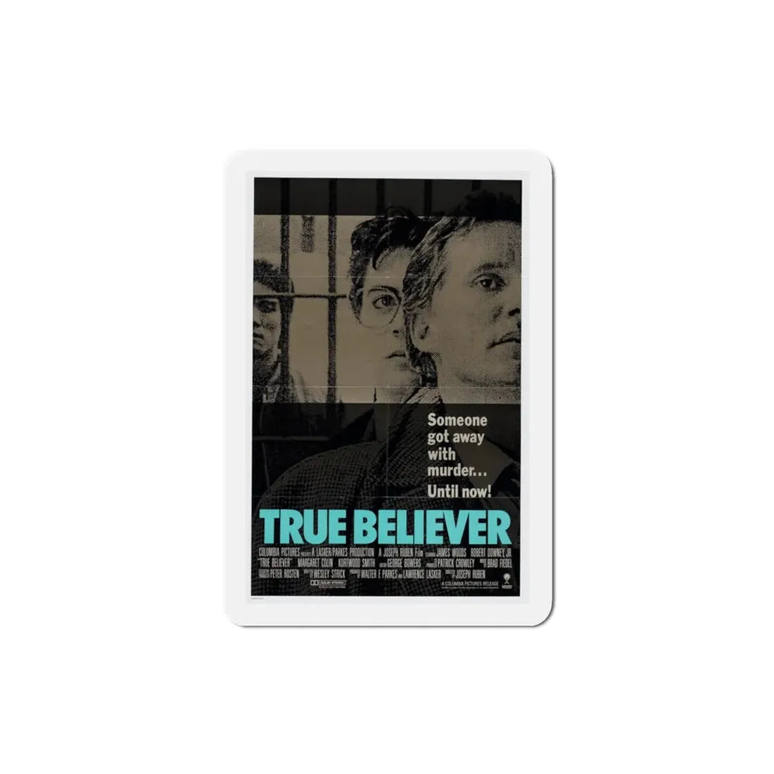 True Believer 1989 Movie Poster Refrigerator Magnet 3 Inch - The Sticker Space