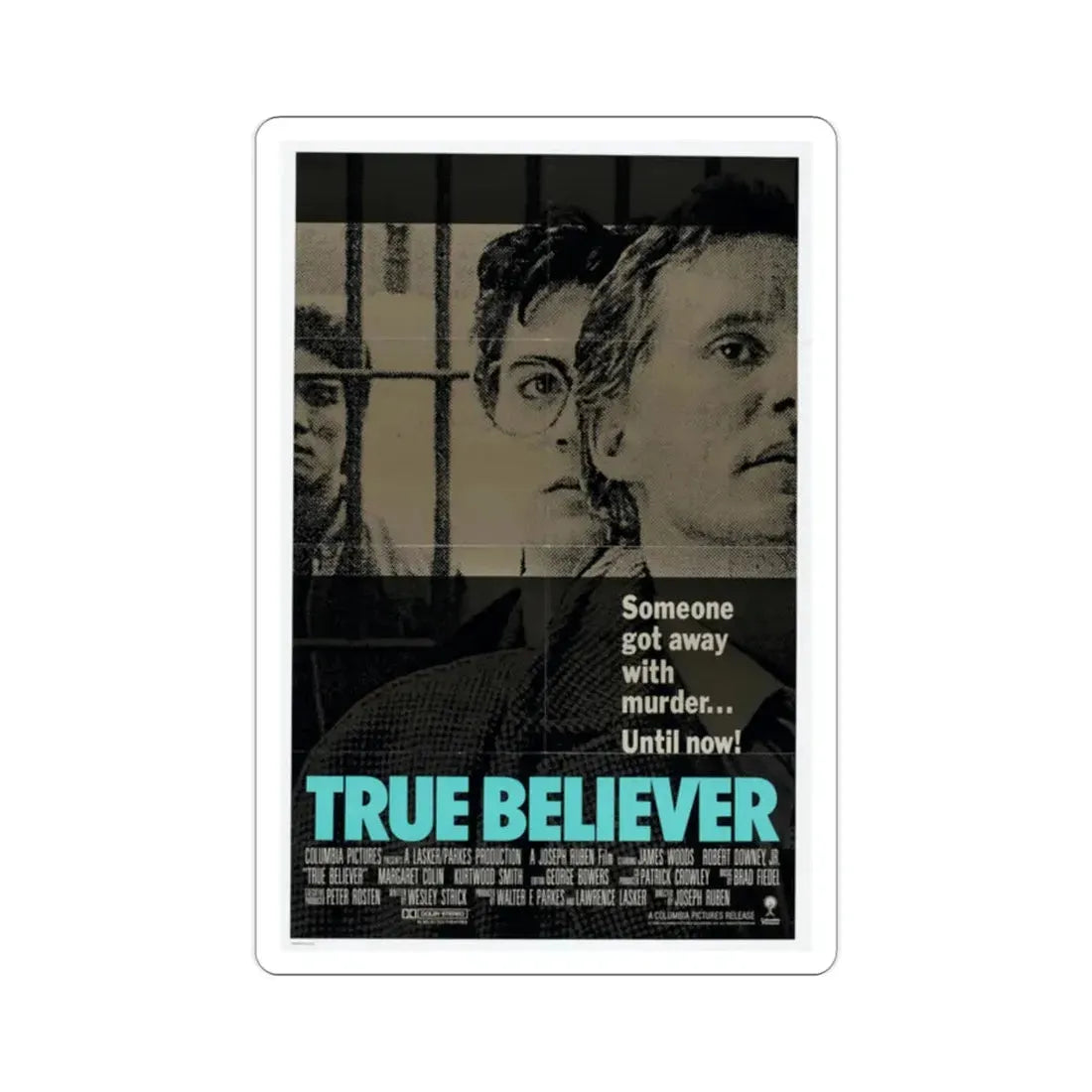 True Believer 1989 Movie Poster STICKER Vinyl Die-Cut Decal 2 Inch - The Sticker Space