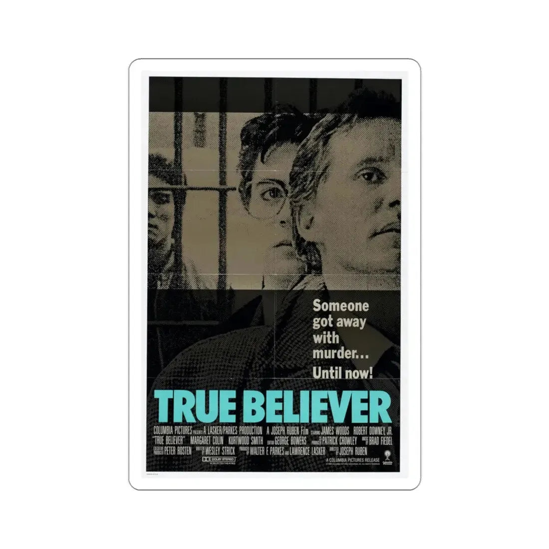 True Believer 1989 Movie Poster STICKER Vinyl Die-Cut Decal 3 Inch - The Sticker Space