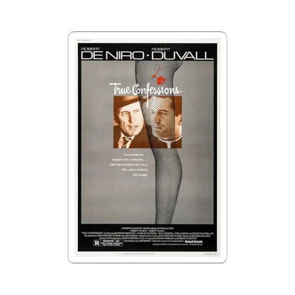 True Confessions 1981 Movie Poster - STICKER Vinyl Kiss-Cut Decal 6 Inch White - The Sticker Space
