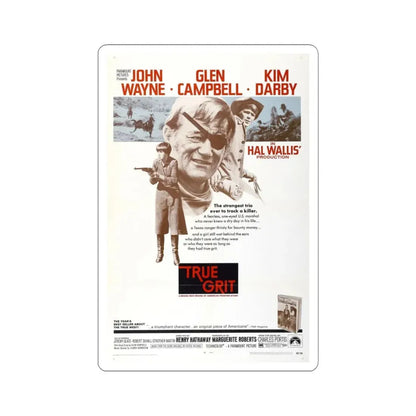 True Grit 1969 Movie Poster - STICKER Vinyl Kiss-Cut Decal 4 Inch White - The Sticker Space