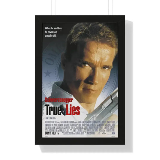 TRUE LIES 1994 - Framed Movie Poster 16″ x 24″ Black - The Sticker Space