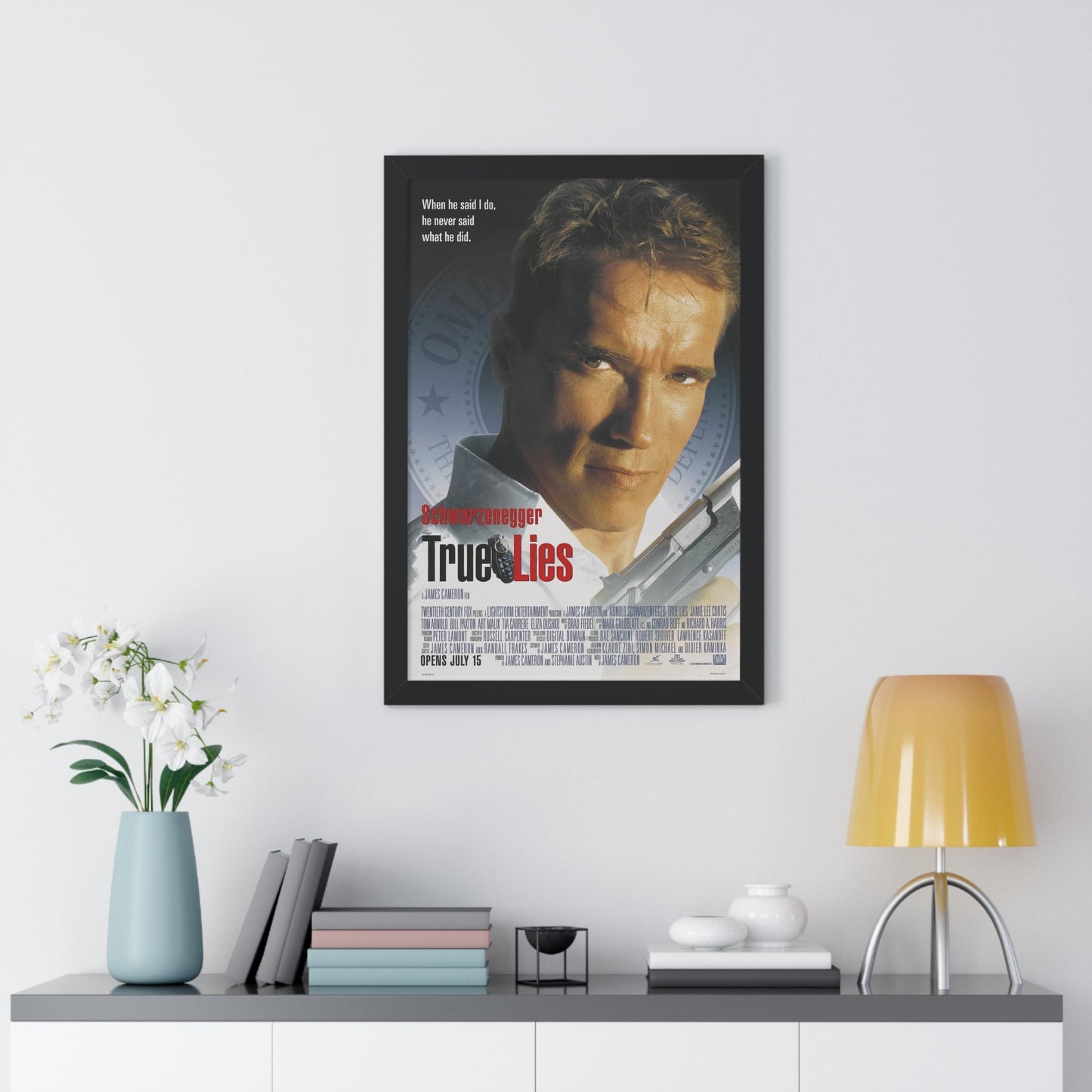 TRUE LIES 1994 - Framed Movie Poster-The Sticker Space