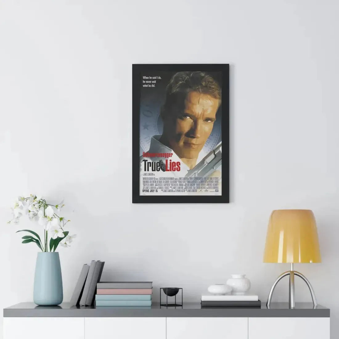 TRUE LIES 1994 - Framed Movie Poster - The Sticker Space