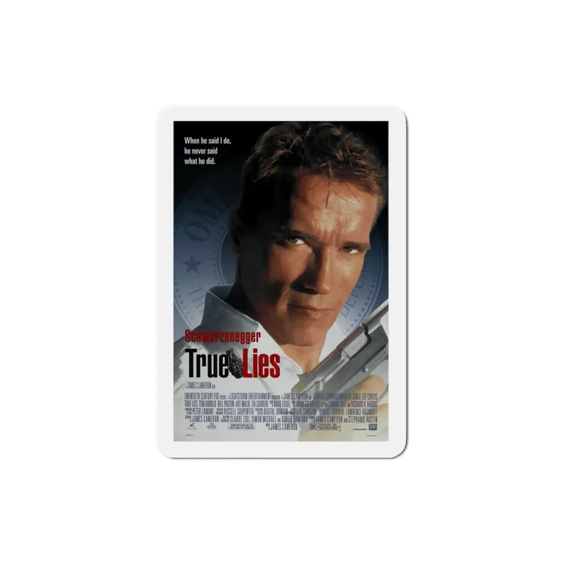 True Lies 1994 Movie Poster Refrigerator Magnet 3 Inch - The Sticker Space